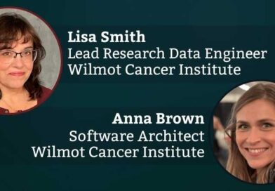 Lisa Smith, Lead Research Data Engineer at the Wilmot Cancer Institute and Anna Brown, Software Architect at the Wilmot Cancer Institute